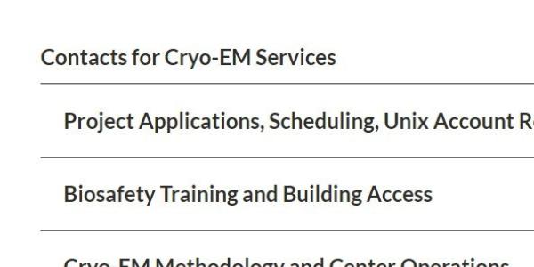 CryoEM Contact List